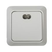 Выключатель 1-кл. ОП Bolleto 10А IP20 7121 накладной с подсветкой бел. ASD / IN HOME 4680005959754