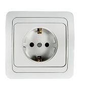 Розетка 1-м CLASSICO с заземл. 2028 бел. ASD / IN HOME 4680005959907