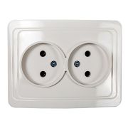 Розетка 2-м СП Classico 2102 16А IP20 бел. ASD / IN HOME 4680005959914