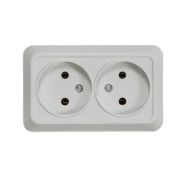 Розетка 2-м ОП Bolleto 7102 16А IP20 бел. ASD / IN HOME 4680005959822