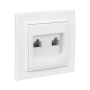 Розетка компьютерная 2-м СП Минск RJ45 бел. EKF ERK02-035-10