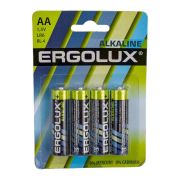 Элемент питания алкалиновый AA/LR6 1.5В Alkaline BL-4 (блист.4шт) Ergolux 11748
